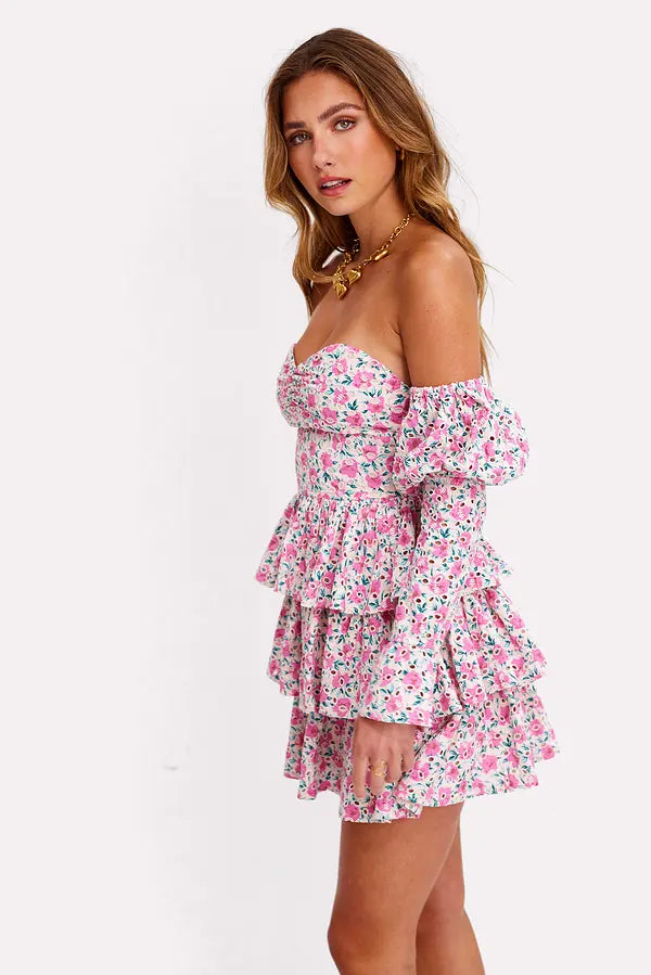 UNICORN Women's dress pink flowers xs s m l xl