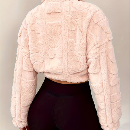 UNICORN Women'S Fashion Long Sleeve Short Plush Jacket s m l xl xxl