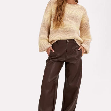 UNICORN Women's leather trousers brown xs s m l xl