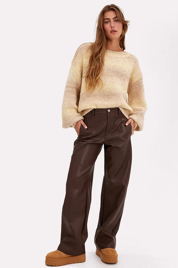 UNICORN Women's leather trousers brown xs s m l xl