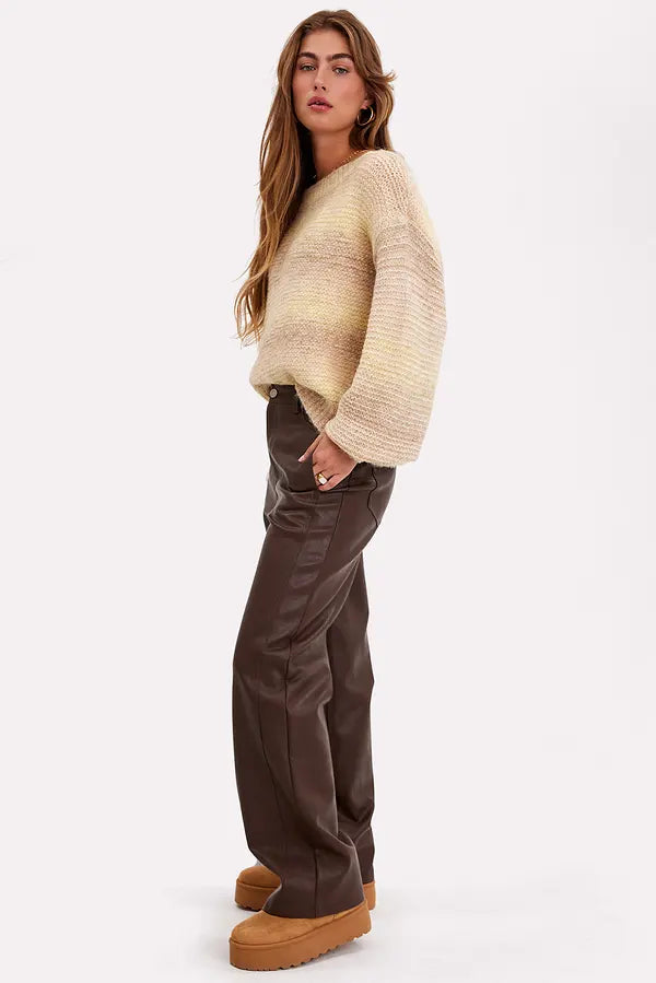 UNICORN Women's leather trousers brown xs s m l xl
