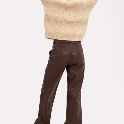 UNICORN Women's leather trousers brown xs s m l xl