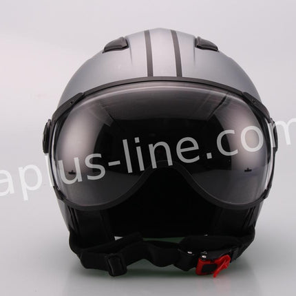 Scooter bromfiets zomerhelm jet helm vito moda notte roof boxer maten xs s m l xl xxl | Scooterhelm