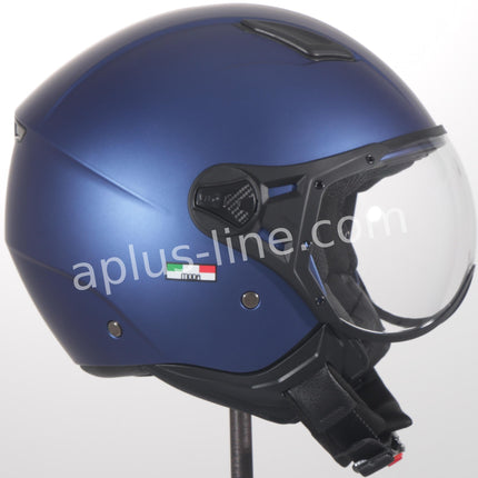 Scooter bromfiets zomerhelm jet helm vito roof boxer moda mat groen zwart blauw wit maten xs s m l xxl | Scooterhelm