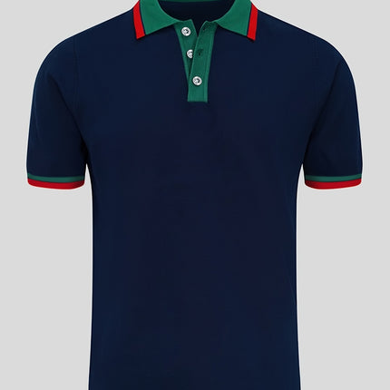 UNICORN Casual Short Sleeve, Color Block Design with Contrast Collar s m l xl xxl