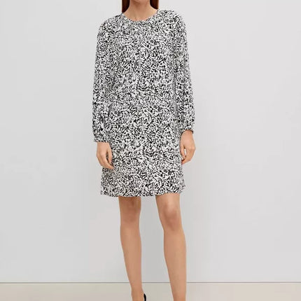 Dames jurk wit zwart xs s m l xl