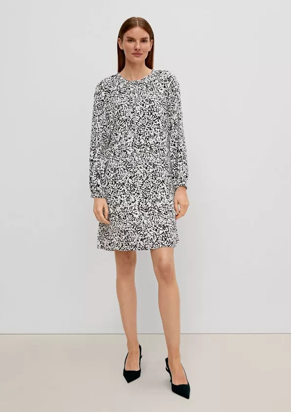 Dames jurk wit zwart xs s m l xl
