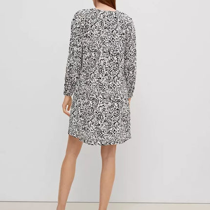Dames jurk wit zwart xs s m l xl