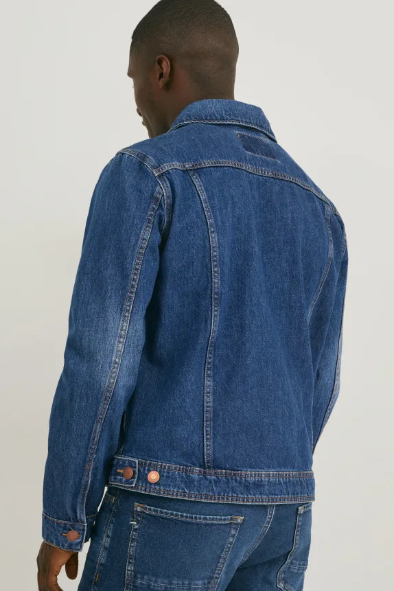 UNICORN Men's denim jacket in blue with bronze buttons S M L XL XXL XXXL