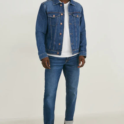 UNICORN Men's denim jacket in blue with bronze buttons S M L XL XXL XXXL
