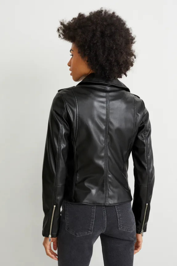 UNICORN Women's jacket with pockets leather black light green xs s m l xl xxl xxxl