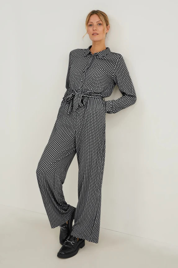 UNICORN Women's jumpsuit long sleeves black white xs s m l xl xxl
