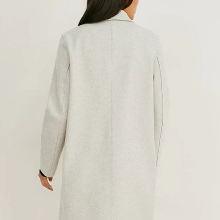 UNICORN Women's long coat with pockets light beige light grey xs s m l xl xxl xxxl