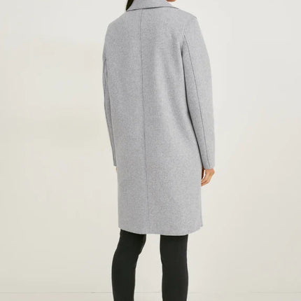 UNICORN Women's long coat with pockets light beige light grey xs s m l xl xxl xxxl