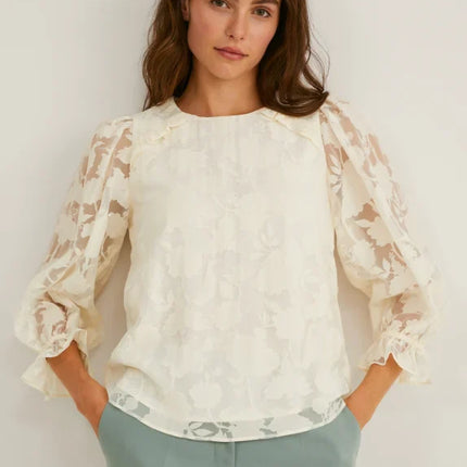 UNICORN Women's blouse floral swamp green white xs s m l xl xxl