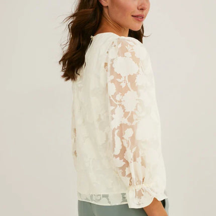 UNICORN Women's blouse floral swamp green white xs s m l xl xxl