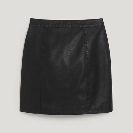 UNICORN Women's skirt with zipper and pockets leather dark brown black xs s m l xl