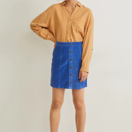 UNICORN Women's denim skirt with buttons blue xs s m l xl