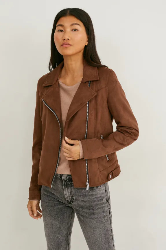 UNICORN Women's jacket with pockets leather brown xs s m l xl xxl xxxl