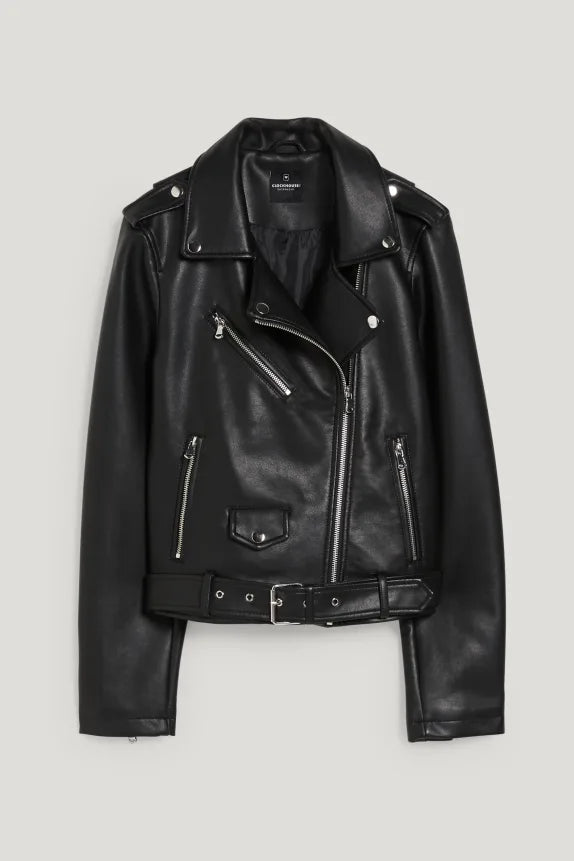 UNICORN Women's jacket with pockets leather black xs s m l xl xxl xxxl