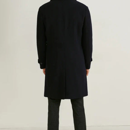 UNICORN Men's long coat with buttons black S M L XL XXL XXXL