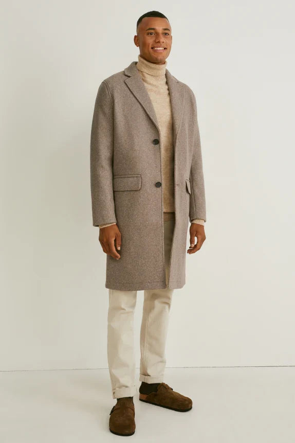 UNICORN Men's long coat taupe dark gray S M L XL XXL XXXL