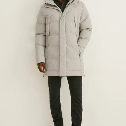 UNICORN Men's quilted jacket light gray cream S M L XL XXL XXXL