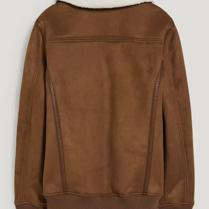 UNICORN Men's jacket with fur collar leather brown S M L XL XXL XXXL