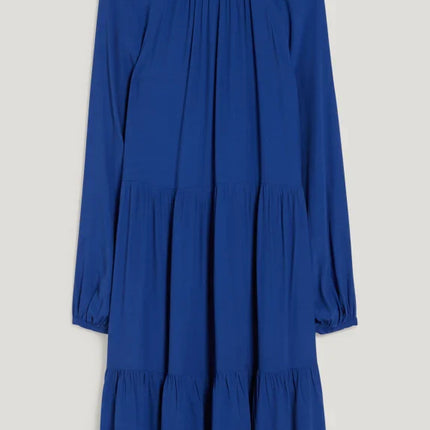 UNICORN Women's dress crinkled fabric long sleeves dark blue xs s m l xl