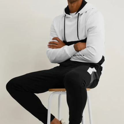 UNICORN Men's jogging suit clothing set with hood white black S M L XL XXL