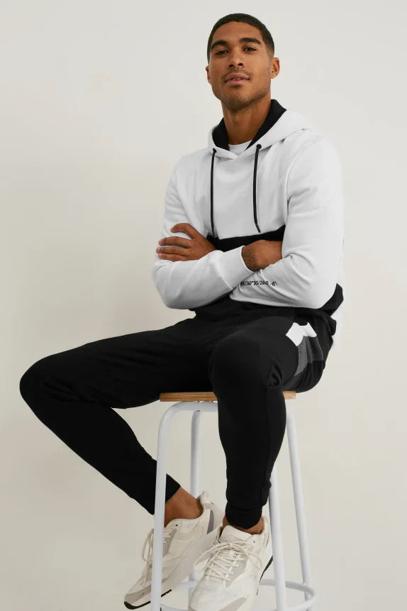 UNICORN Men's jogging suit clothing set with hood white black S M L XL XXL