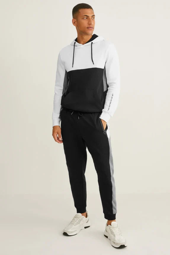 UNICORN Men's jogging suit clothing set with hood white black S M L XL XXL