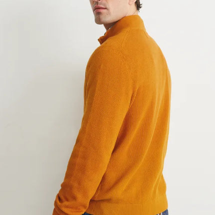 UNICORN Men's sweater hoodie sweater with zipper gray orange dark green S M L XL XXL