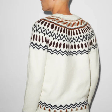 UNICORN Men's sweater round neck hoodie sweater cream white XS S M L XL XXL