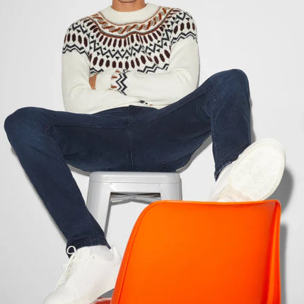 UNICORN Men's sweater round neck hoodie sweater cream white XS S M L XL XXL
