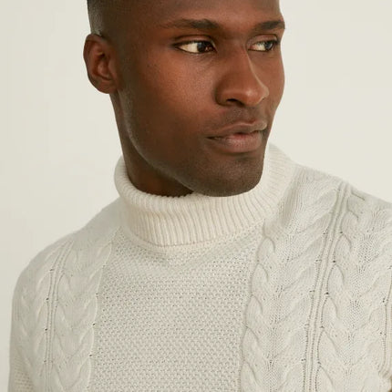 UNICORN Men's turtleneck sweater funnel neck hoodie sweater white black S M L XL XXL XXXL