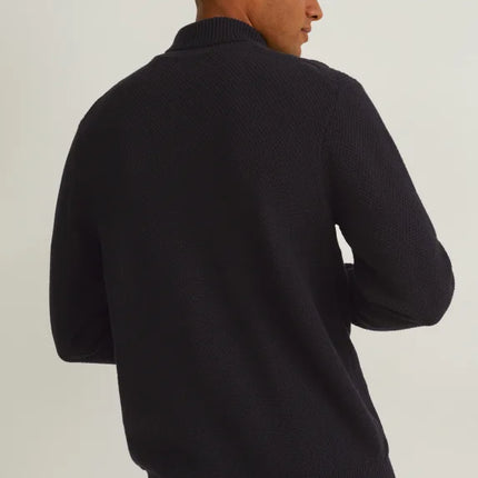 UNICORN Men's turtleneck sweater funnel neck hoodie sweater white black S M L XL XXL XXXL