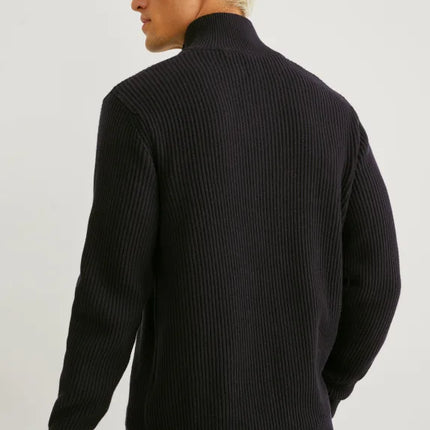UNICORN Men's sweater with zipper cream white black S M L XL XXL XXXL