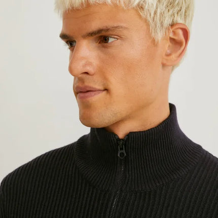 UNICORN Men's sweater with zipper cream white black S M L XL XXL XXXL
