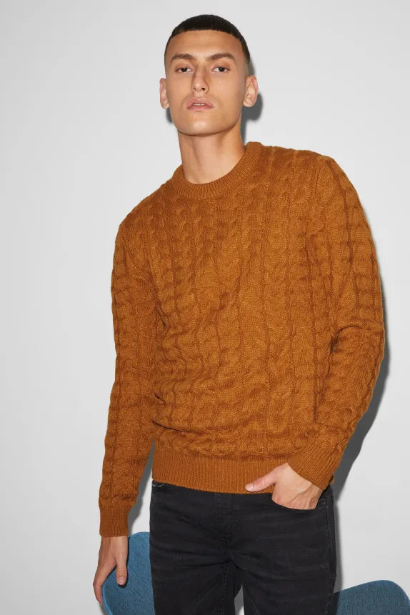 UNICORN Men's sweater round neck hoodie sweater havana brown black S M L XL XXL