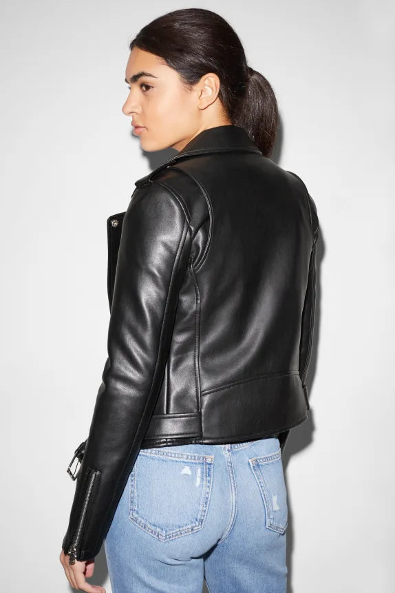 UNICORN Women's jacket with pockets leather black xs s m l xl xxl xxxl