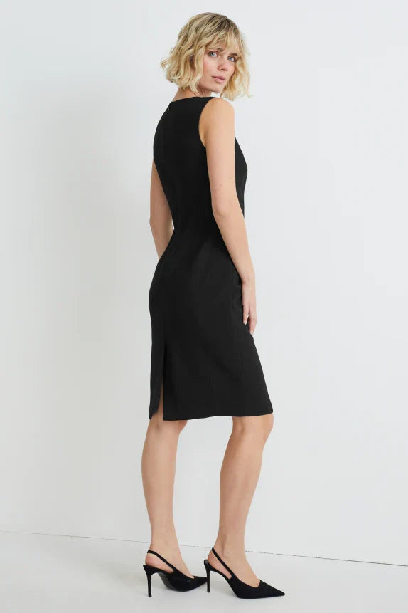 UNICORN Women's sheath dress sleeveless black xs s m l xl