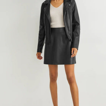 UNICORN Women's mini skirt leather black brown xs s m l xl
