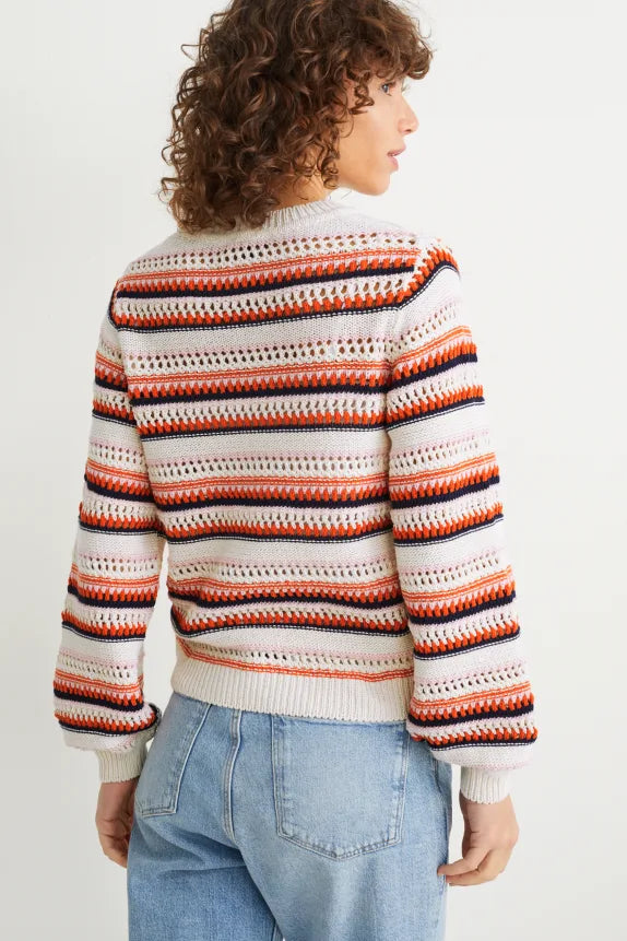 UNICORN ladies sweater light beige orange light blue s m l xl xxl