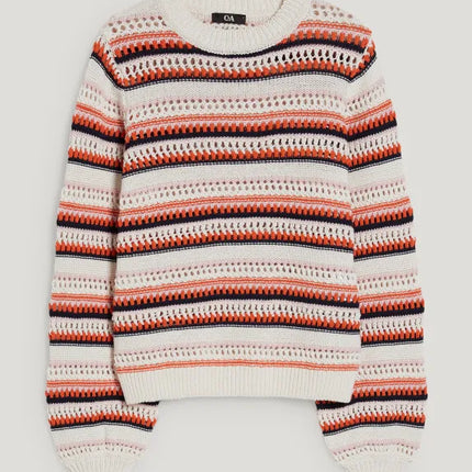 UNICORN ladies sweater light beige orange light blue s m l xl xxl