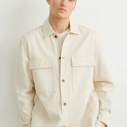 UNICORN Men's overcoat light beige navy blue S M L XL XXL