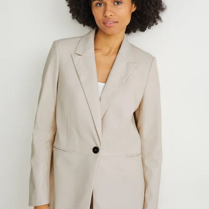 UNICORN Women's oversized blazer leather cream white xs s m l xl xxl xxxl