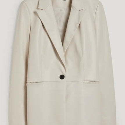 UNICORN Women's oversized blazer leather cream white xs s m l xl xxl xxxl