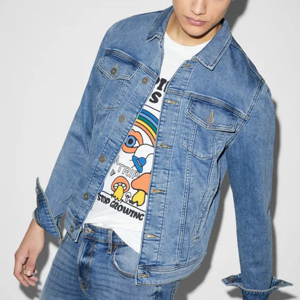 UNICORN Men's denim jacket gray light blue S M L XL XXL XXL