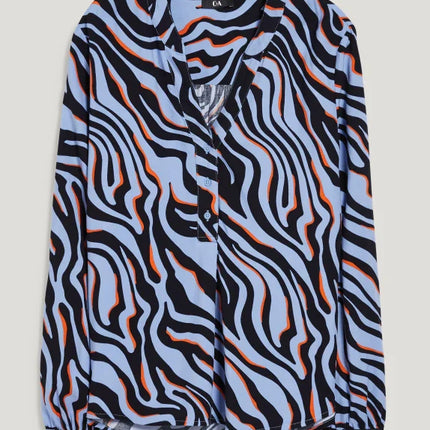 UNICORN Women's blouse shirt zebra black blue white xs s m l xl xxl